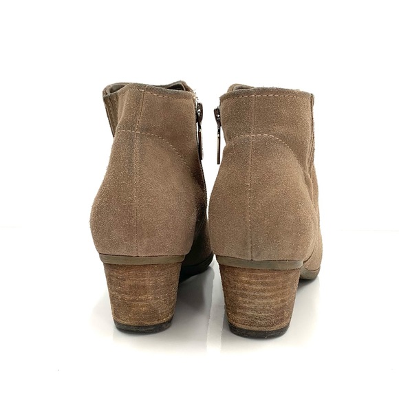 Blondo Tan Waterproof Suede Leather 2” Heel Ankle Boots Size 8 Neutral Color - Picture 6 of 15